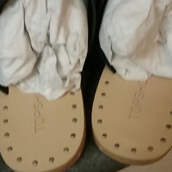 Last chance! Topshop Ring Leather Slide Sandal - Picture 6 of 7